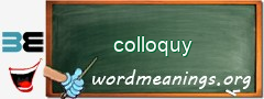 WordMeaning blackboard for colloquy